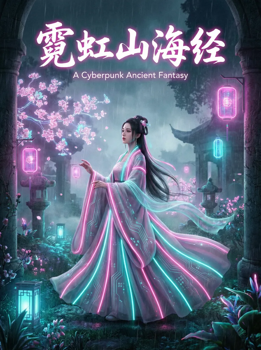 变成黑皮辣妹后跟朋友做了未增删花 古风奇缘短剧 - 霓虹山海经海报